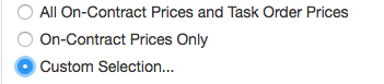 Add Price Dialog: Select Contract/TO Tab: Buttons